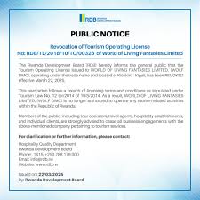 Rwanda Development Board Tourism Contacts